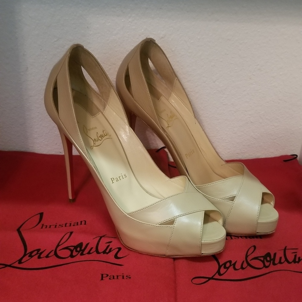 Christian Louboutin open toe pumps